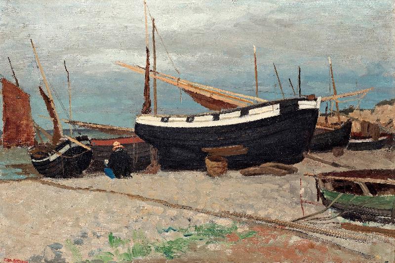Boats on the shore, George Willison